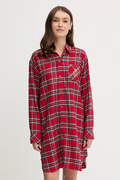 Lauren Ralph Lauren koszula nocna damska kolor czerwony ILN32457 - zdjęcie produktu nr 1