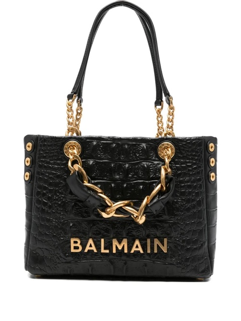 Balmain crocodile-effect tote bag - Black - zdjęcie produktu nr 1