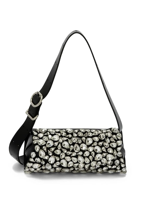 Jil Sander Cannolo Mini leather shoulder bag - Black - zdjęcie produktu nr 1