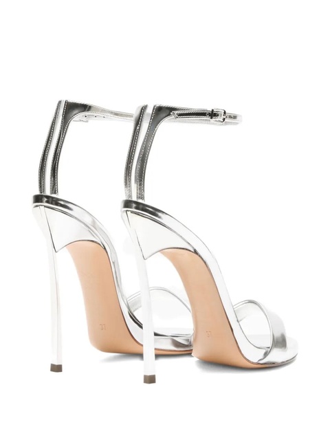 Casadei 120mm metallic heeled sandals - Silver - zdjęcie produktu nr 2
