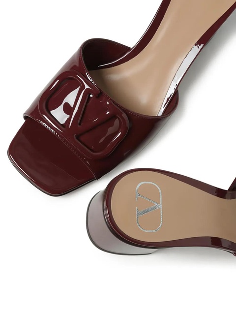 Valentino Garavani 60mm VLogo patent leather sandals - Red - zdjęcie produktu nr 2
