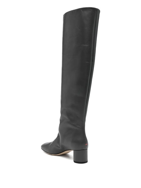 Aeyde block-heel knee-high boots - Grey - zdjęcie produktu nr 2