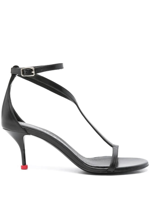 Alexander McQueen Harness 70mm leather sandals - Black - zdjęcie produktu nr 1