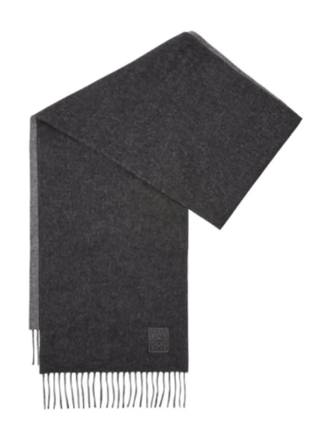 LOEWE two-tone fringed scarf - Grey - zdjęcie produktu nr 1