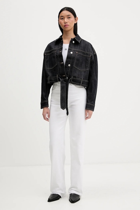 HUGO kurtka jeansowa kolor granatowy przejściowa 50558837 - zdjęcie produktu nr 2