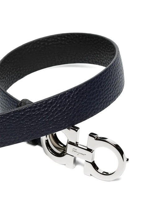 Ferragamo Gancini-buckle leather belt - Blue - zdjęcie produktu nr 1