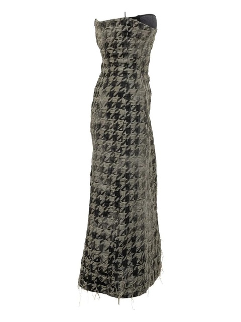 Diesel houndstooth frayed dress - Black - zdjęcie produktu nr 1