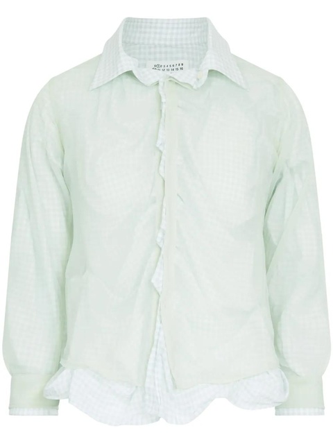 Maison Margiela double-layer cotton shirt - Green - zdjęcie produktu nr 1
