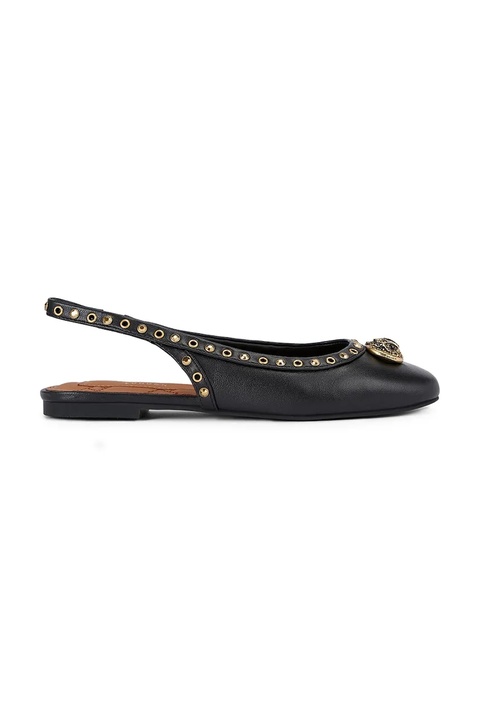 Kurt Geiger London baleriny skórzane Chelsea Ballet Sling kolor czarny z odkrytą piętą 4735100109 - zdjęcie produktu nr 1