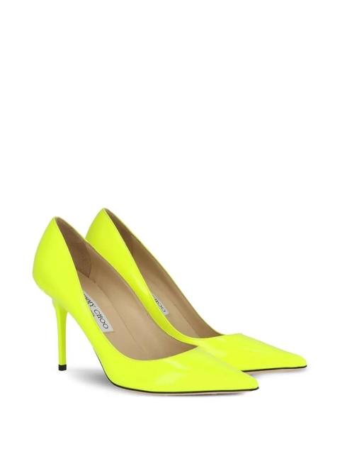 Jimmy Choo 100mm pointed-toe stiletto pumps - Yellow - zdjęcie produktu nr 2