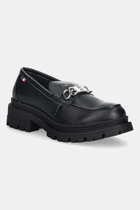 U.S. Polo Assn. mokasyny ALICYA007 damskie kolor czarny na płaskim obcasie ALICYA007W/EY1 - zdjęcie produktu nr 1