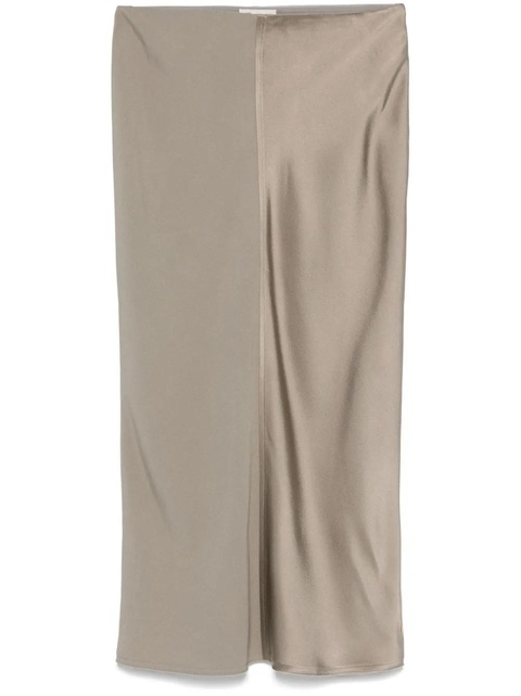 AMI Paris satin midi skirt - Grey - zdjęcie produktu nr 1