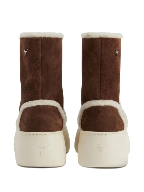 Giuseppe Zanotti Gz League shearling platform boots - Brown - zdjęcie produktu nr 2