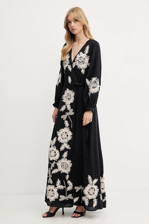 Forte Forte sukienka z wełną kolor granatowy maxi rozkloszowana 14040.my.dress - zdjęcie produktu nr 1