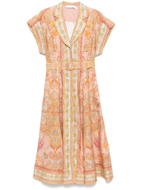 ZIMMERMANN Acacia midi dress - Orange - zdjęcie produktu nr 1