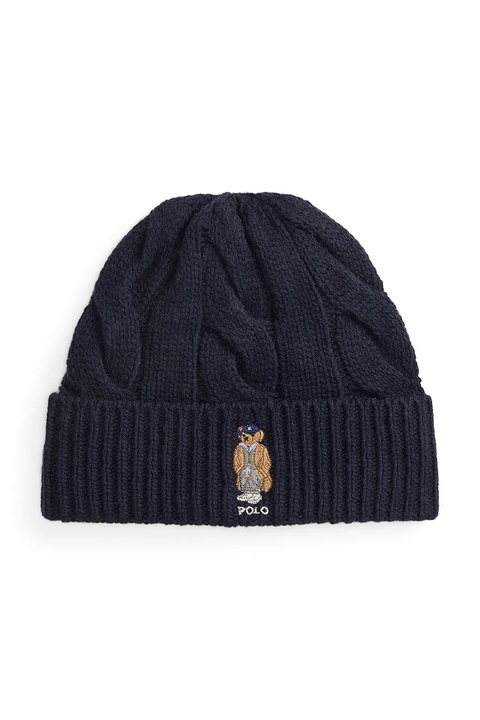 Polo Ralph Lauren czapka wełniana kolor granatowy 455981433 - zdjęcie produktu nr 1
