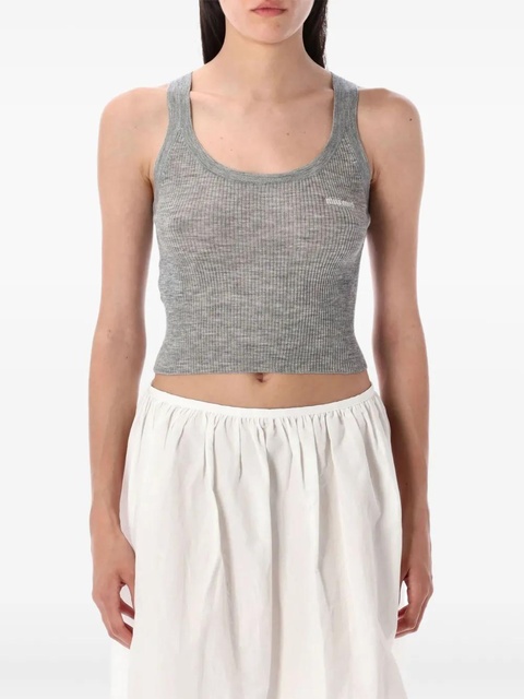 Miu Miu ribbed tank top - Grey - zdjęcie produktu nr 1