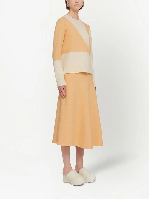 Jil Sander colour-block print knit jumper - Orange - zdjęcie produktu nr 2
