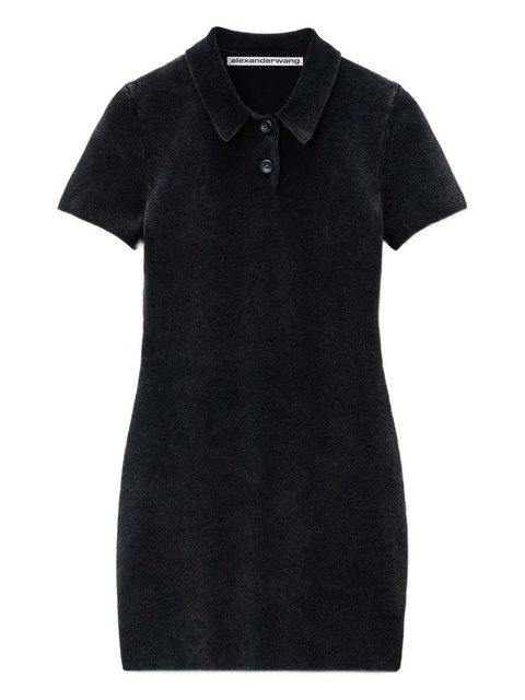 Alexander Wang ribbed polo dress - Black - zdjęcie produktu nr 1