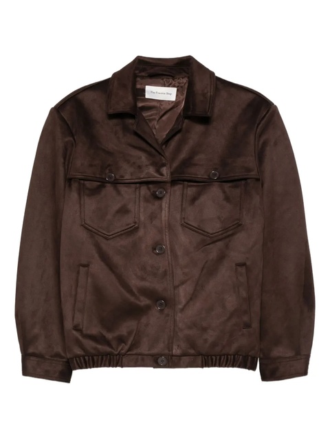 The Frankie Shop Hester faux suede button jacket - Brown - zdjęcie produktu nr 1