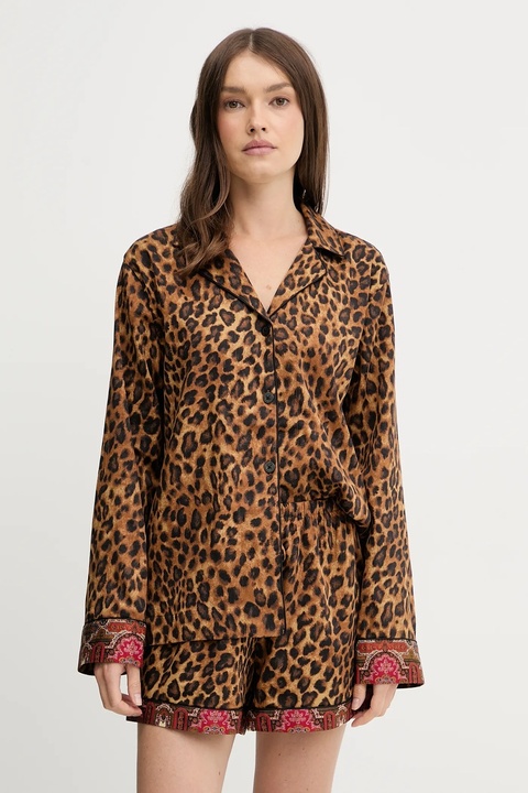 Lauren Ralph Lauren piżama damska kolor brązowy ILN12460 - zdjęcie produktu nr 1