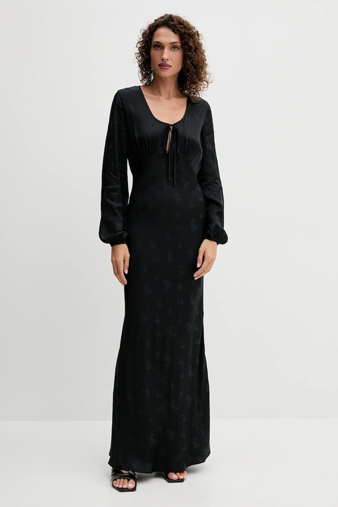 Twinset sukienka kolor czarny maxi rozkloszowana 252TT2363 - zdjęcie produktu nr 1