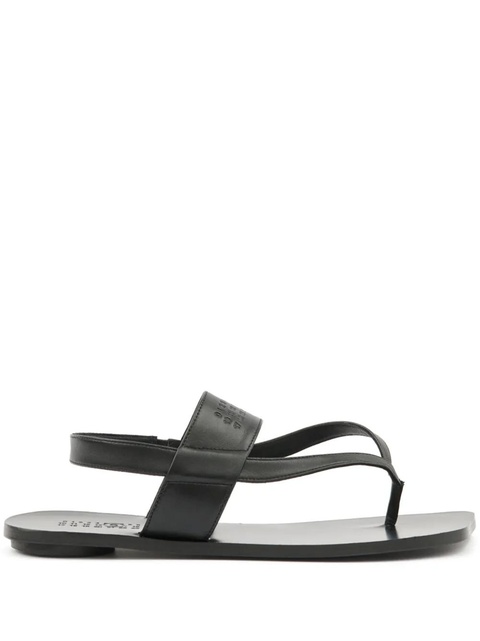 MM6 Maison Margiela logo-debossed leather sandals - Black - zdjęcie produktu nr 1