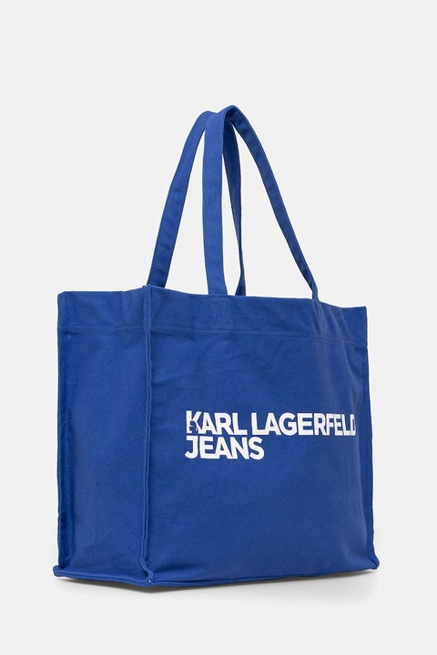 Karl Lagerfeld Jeans torba bawełniana kolor niebieski A1W50002 - zdjęcie produktu nr 2