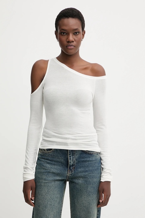 Miss Sixty longsleeve z dodatkiem wełny kolor beżowy 6S4SJ06300 - zdjęcie produktu nr 1