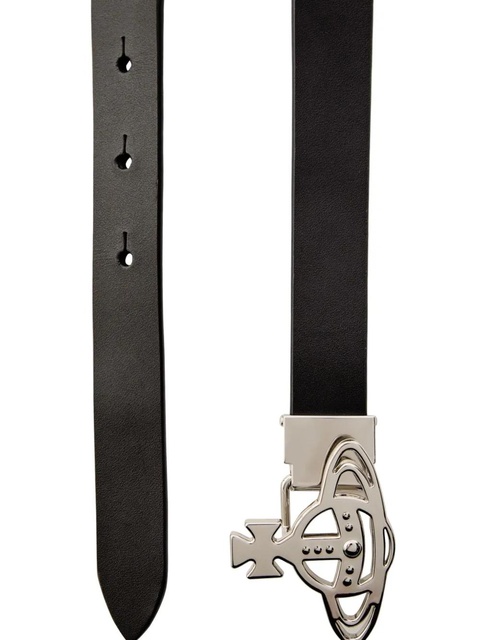 Vivienne Westwood logo buckle leather belt - Black - zdjęcie produktu nr 2
