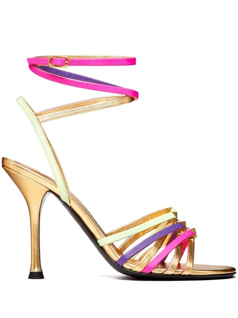 Valentino Garavani metallic Rockstud strappy sandals - Gold - zdjęcie produktu nr 1