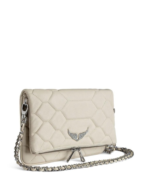 Zadig&Voltaire Rock quilted leather clutch bag - Neutrals - zdjęcie produktu nr 2