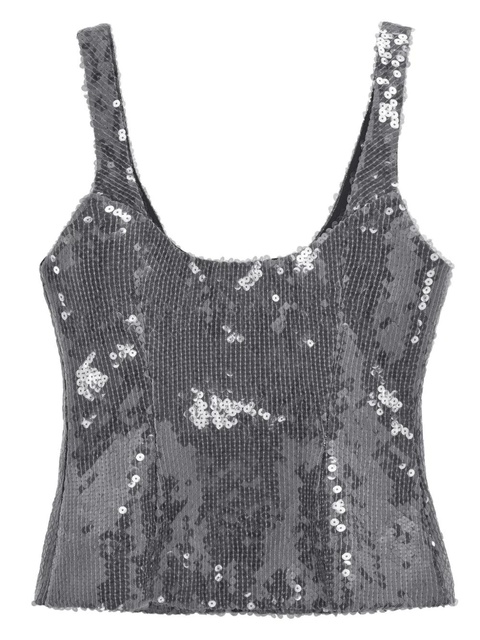 16Arlington Devereau sequin-embellished top - Silver - zdjęcie produktu nr 2