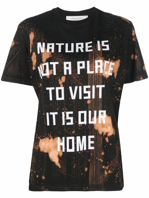 Golden Goose slogan-print T-shirt - Black - zdjęcie produktu nr 1