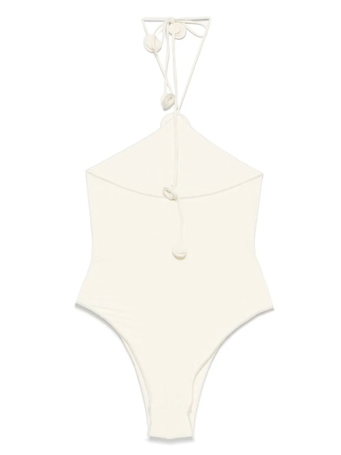 La Reveche flower-detailing swimsuit - Neutrals - zdjęcie produktu nr 2