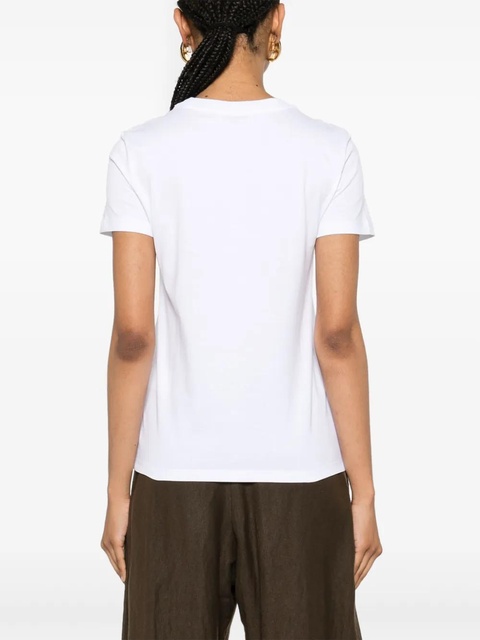 Max Mara monogram-embroidered cotton T-shirt - White - zdjęcie produktu nr 2