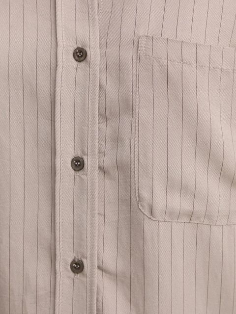 American Vintage pinstripe buttoned shirt - Neutrals - zdjęcie produktu nr 2