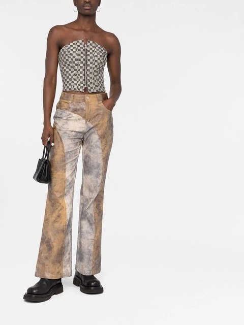 MISBHV monogram jacquard corset top - Neutrals - zdjęcie produktu nr 2