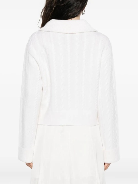 SANDRO cable-knit collared sweater - Neutrals - zdjęcie produktu nr 2