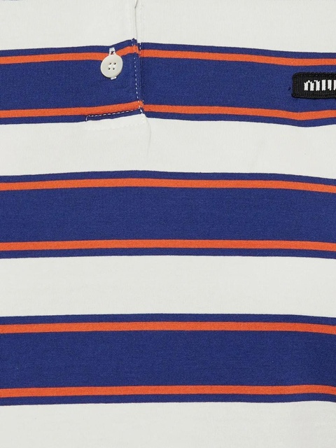 Miu Miu striped polo shirt - Blue - zdjęcie produktu nr 2