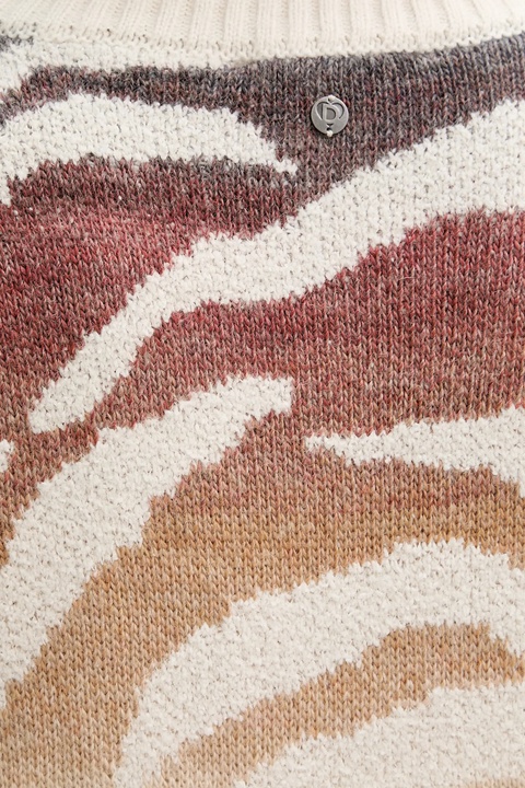 Desigual sweter WASILLA damski kolor beżowy ciepły 25WWJF21 - zdjęcie produktu nr 2