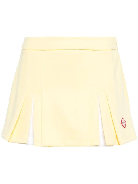 Casablanca logo-embroidered pleated miniskirt - Yellow - zdjęcie produktu nr 1