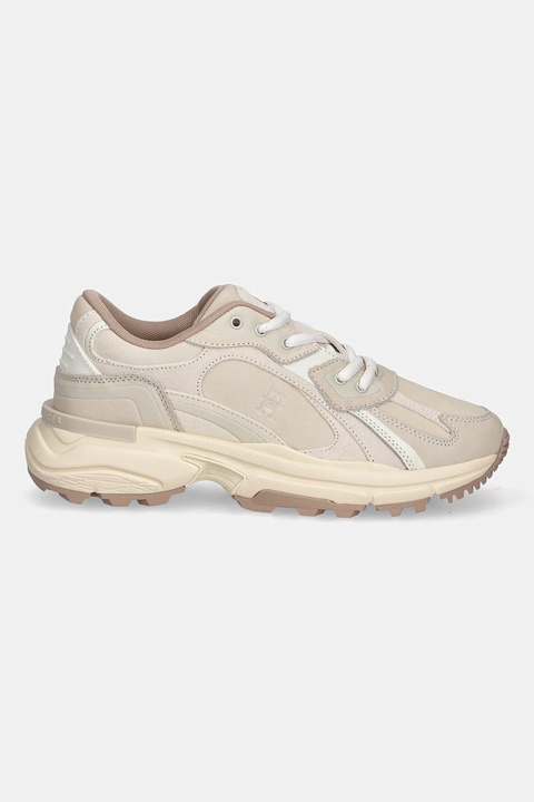 Tommy Hilfiger sneakersy skórzane SPORTY PREMIUM RUNNER damskie kolor beżowy FW0FW08841 - zdjęcie produktu nr 2
