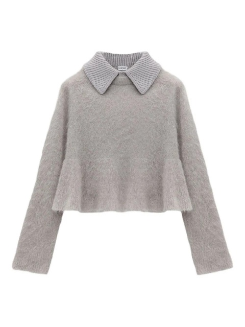 LOEWE mohair-blend sweater - Grey - zdjęcie produktu nr 1