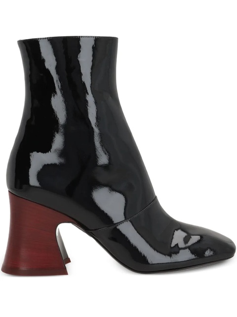 Chloé 80mm leather block-heel boots - Black - zdjęcie produktu nr 1