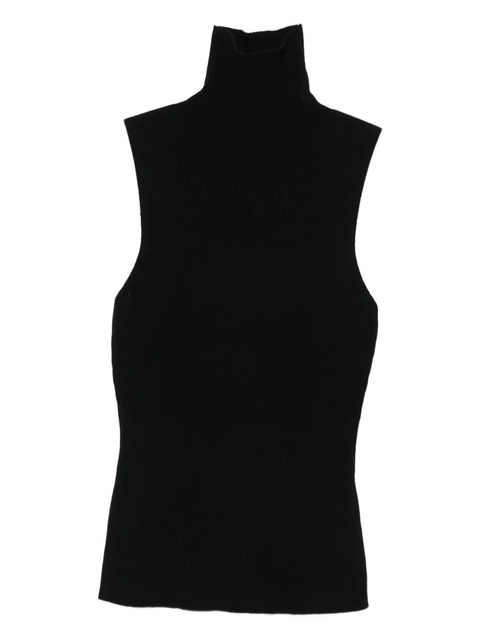 Maje ribbed sleeveless turtleneck top - Black - zdjęcie produktu nr 1