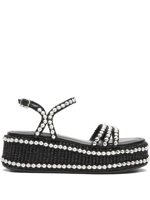 Casadei beaded heeled sandals - Black - zdjęcie produktu nr 1