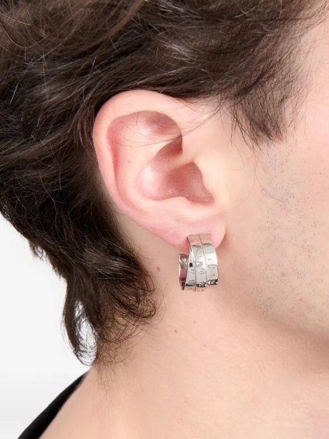 MM6 Maison Margiela logo earrings - Silver - zdjęcie produktu nr 2