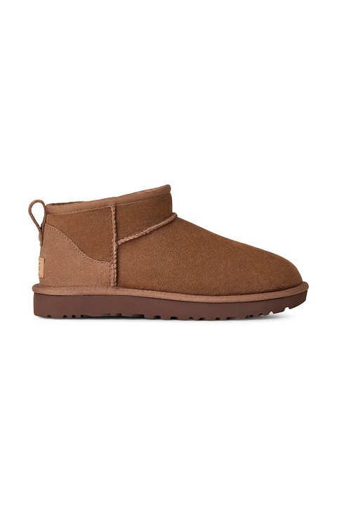 UGG śniegowce zamszowe Classic Ultra Mini kolor brązowy 1116109.RYK - zdjęcie produktu nr 1