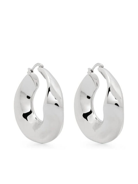 Jil Sander sculpted hoop earrings - Silver - zdjęcie produktu nr 1